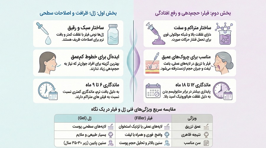 برای خط خنده فیلر بهتره یا ژل