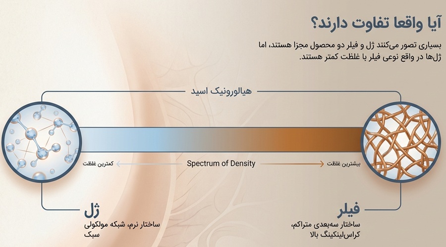 تفاوت ژل و فیلر