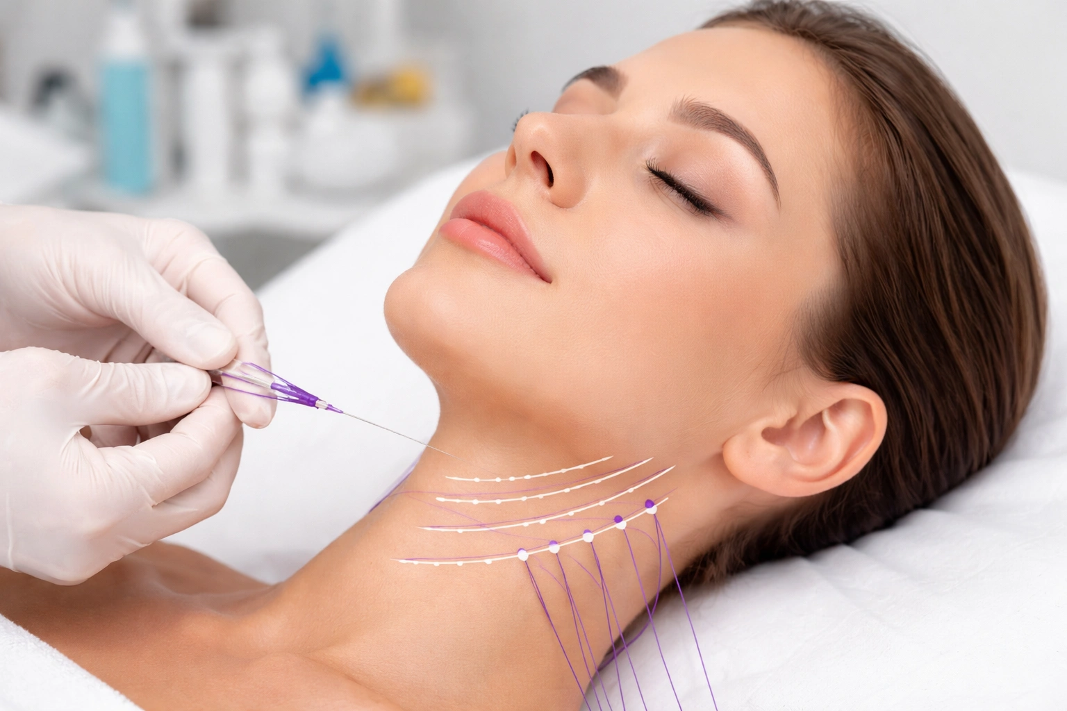 بهترین دکتر لیفت گردن با نخ در تهران